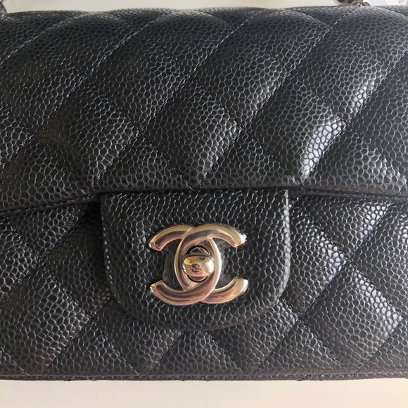Chanel Black Caviar Rectangular Mini Flap - Picture 8 of 8